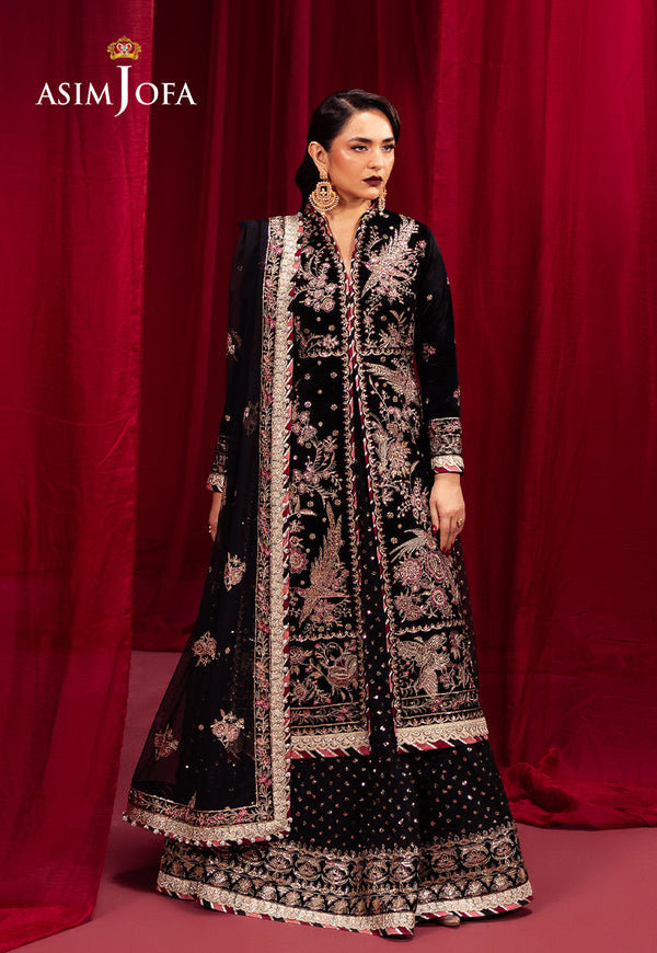 AJMVD-01 EMBROIDERED VELVET STITCHED 3 PCS