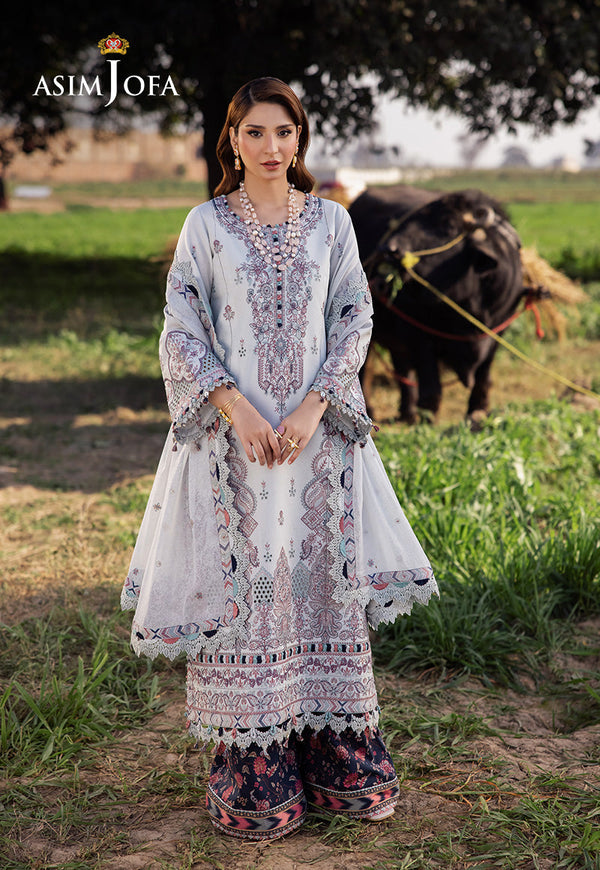 AJELL-10 EMBROIDERED LAWN 3 PCS