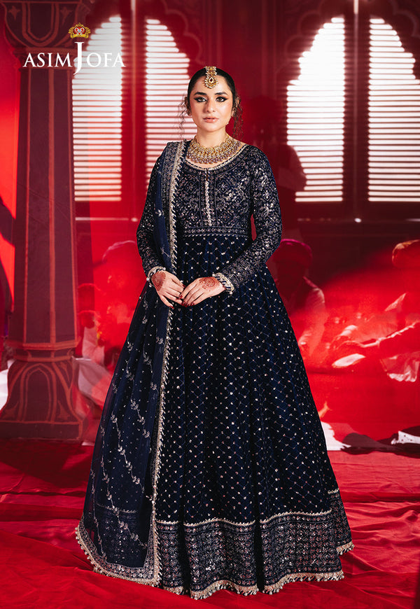 AJMVD-03 EMBROIDERED VELVET STITCHED 2 PCS