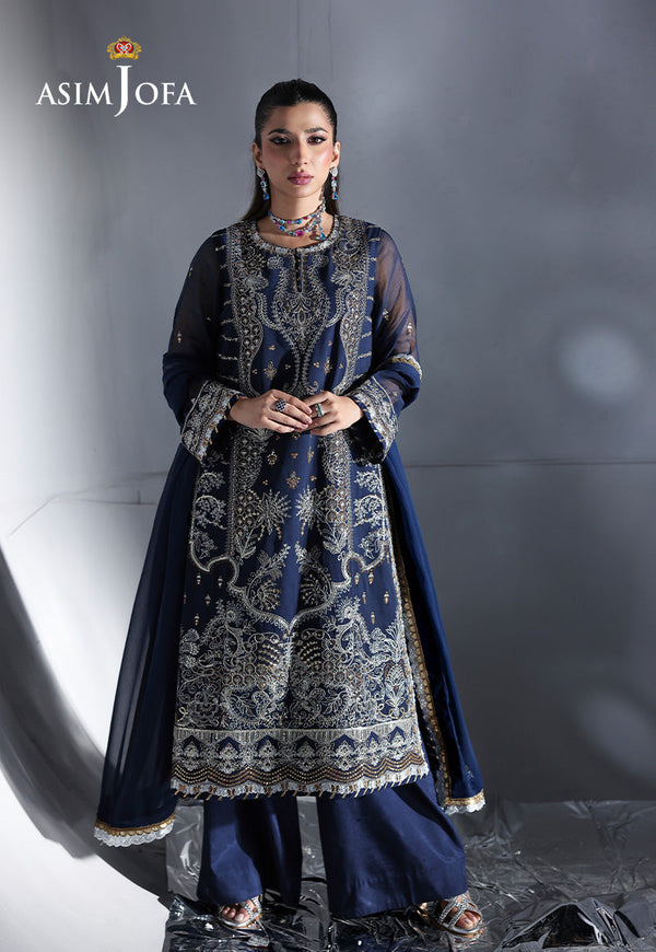AJUEV-20 EMBROIDERED CHIFFON UNSTITCHED 3 PCS