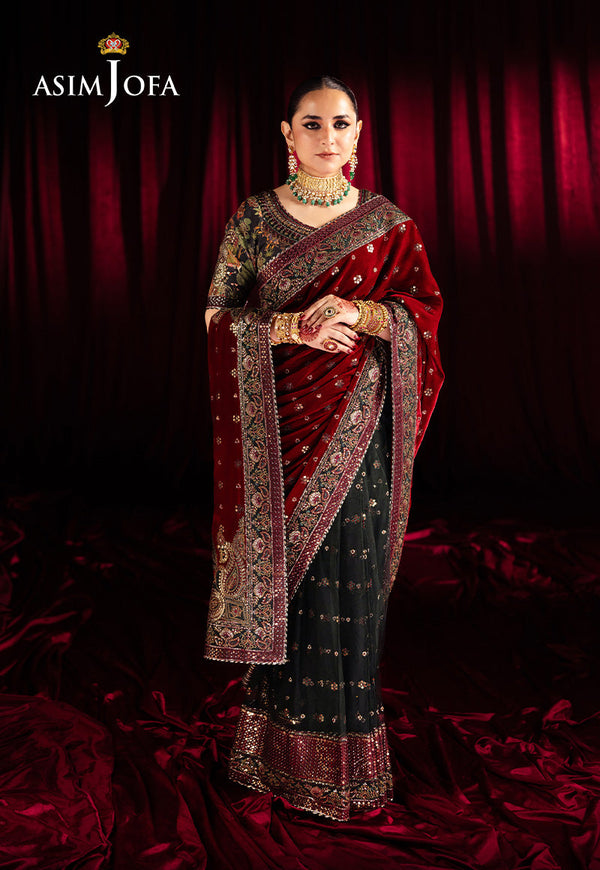 AJMVP-08 EMBROIDERED VELVET STITCHED 2 PCS