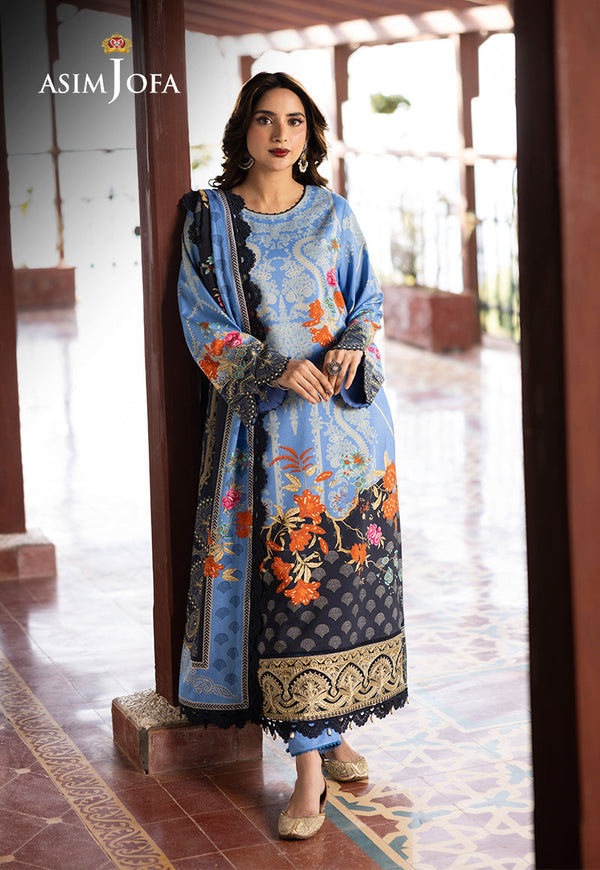 AJUWD-25 EMBROIDERED STITCHED 3 PCS