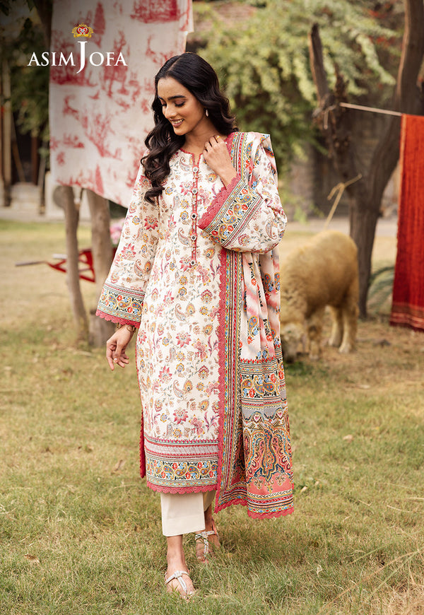 AJUBJ-50 PRINTED LAWN 3 PC