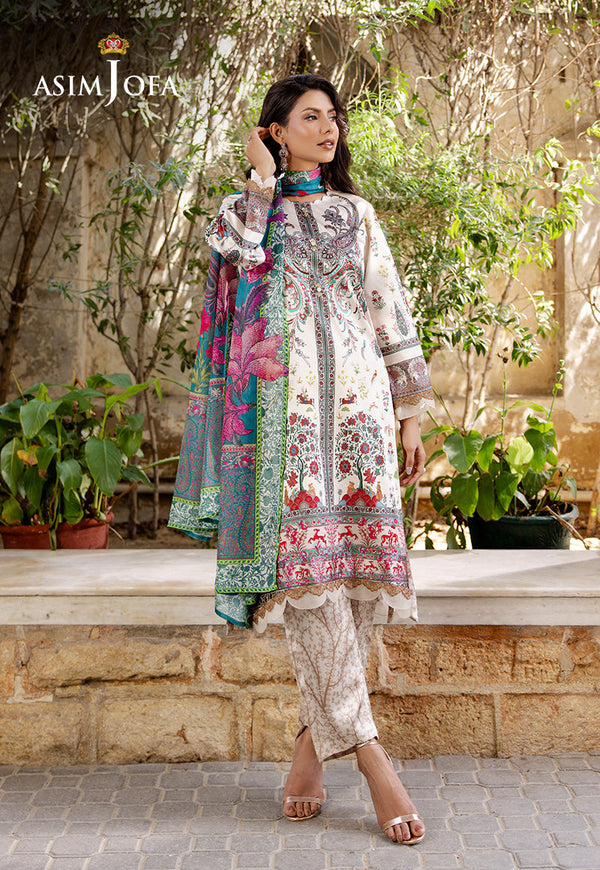 AJPB-198 PRINTED CHARMEUSE SILK STITCHED 3PCS
