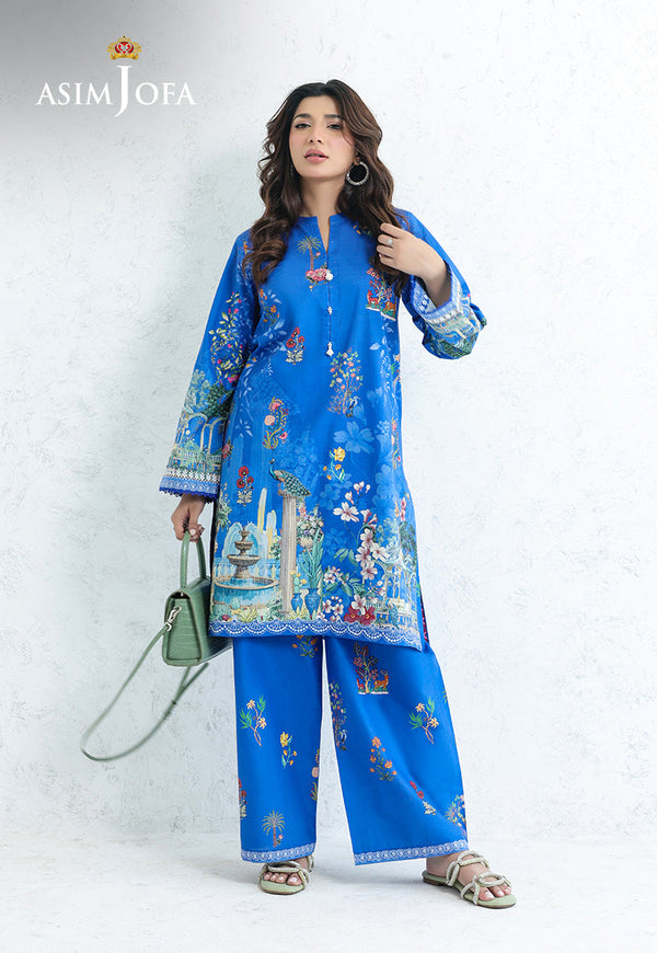 AJPB-215 PRINTED CAMBRIC STITCHED 2PCS-S