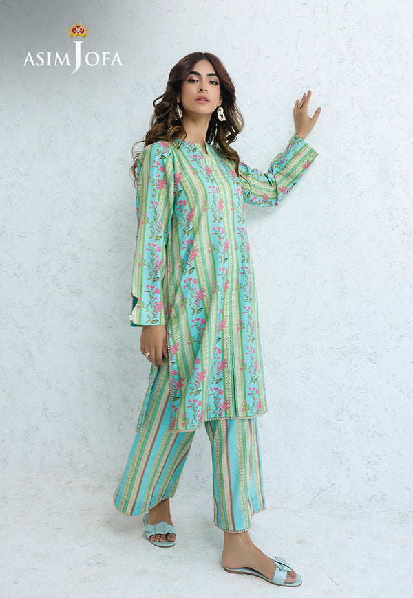 AJPB-204 PRINTED CAMBRIC STITCHED 2PCS-L