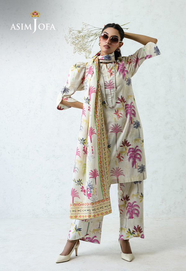 AJPB-210 PRINTED CAMBRIC STITCHED 3PCS-L