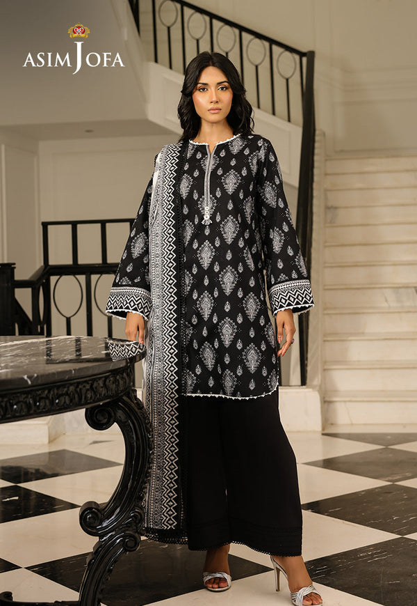 AJMCH-22 PRINTED LAWN UNSTITCHED 3 PCS