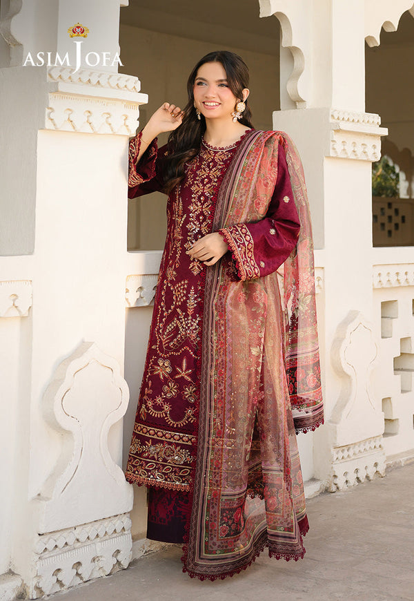 AJUBF-09 EMBROIDERED JACQUARD 3 PCS