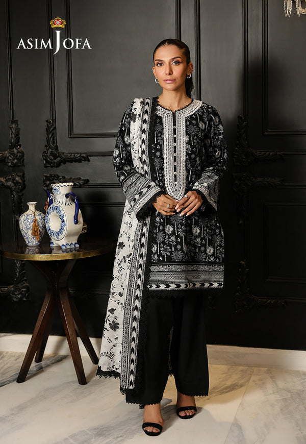 AJMCH-03 EMBROIDERED LAWN UNSTITCHED 3 PCS