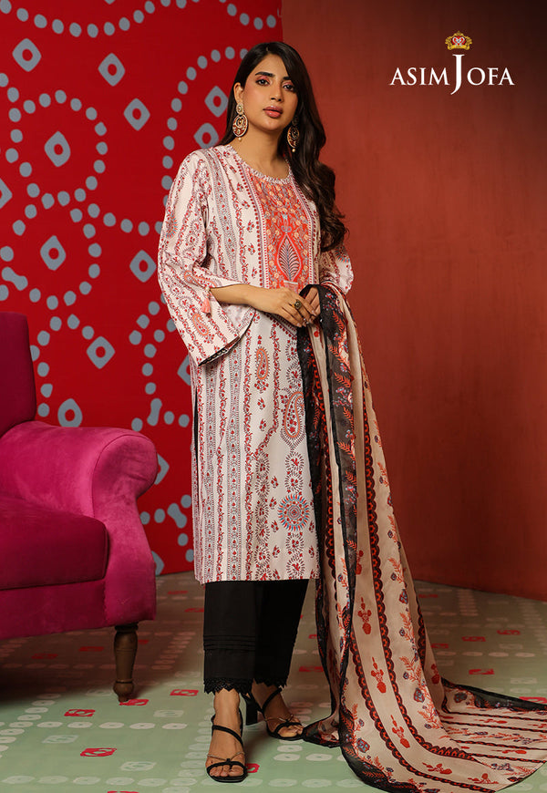 AJTM-09 - 2 PCS PRINTED GEORGETTE SILK 2 PCS