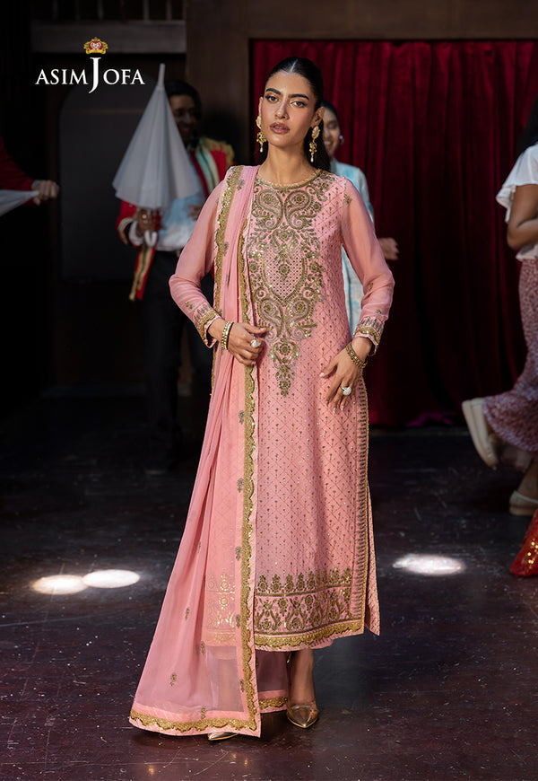 AJLF-08 EMBROIDERED CHIFFON 3 PCS
