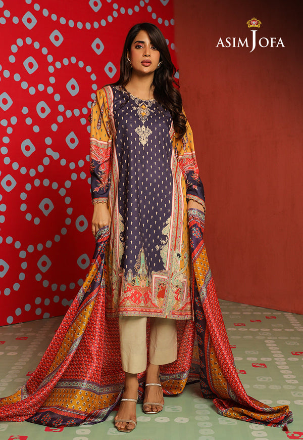 AJTM-06 - 2 PCS PRINTED GEORGETTE SILK 2 PCS