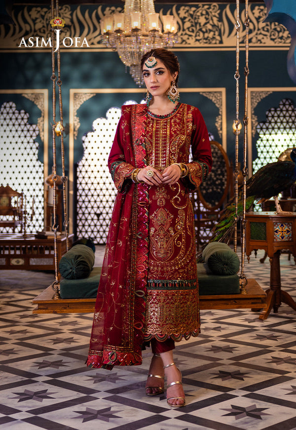 AJFIP-21 EMBROIDERED LAWN STITCHED 3 PCS