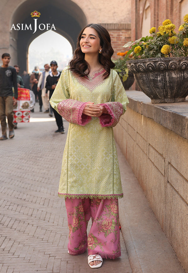 AJUBF-29 PRINTED EMBROIDERED LAWN 2 PCS