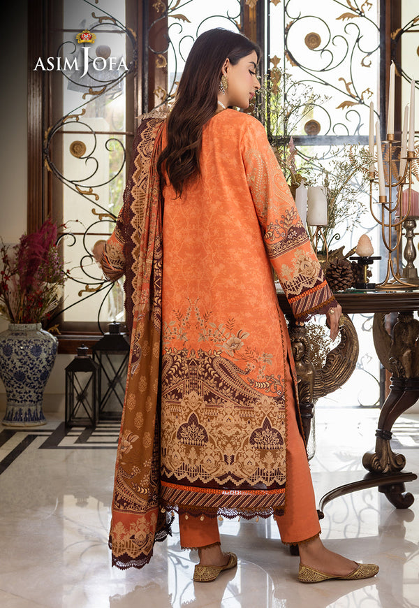 AJIWP-09 PRINTED KHADDAR STITCHED 3 PCS-M
