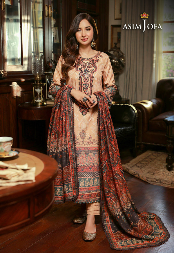 AJAWP-03 EMBROIDERED KARANDI STITCHED 3 PCS