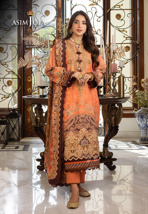 AJIWP-09 PRINTED KHADDAR STITCHED 3 PCS-S