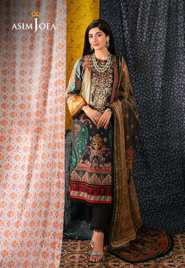 AJARP-18 PRINTED LAWN STITCHED 3 PCS