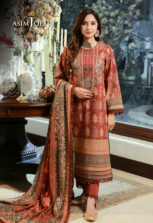 AJAWP-05 EMBROIDERED KARANDI STITCHED 3 PCS