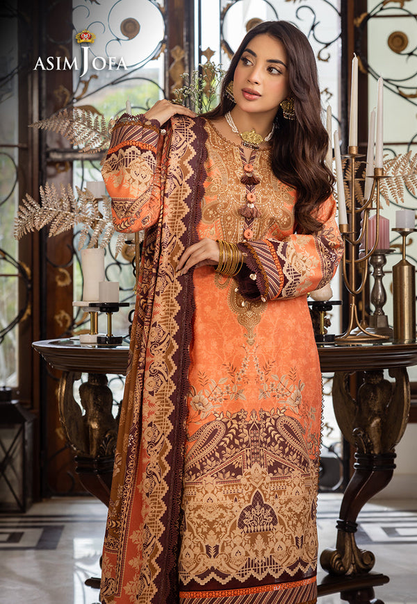 AJIWP-09 PRINTED KHADDAR STITCHED 3 PCS-L