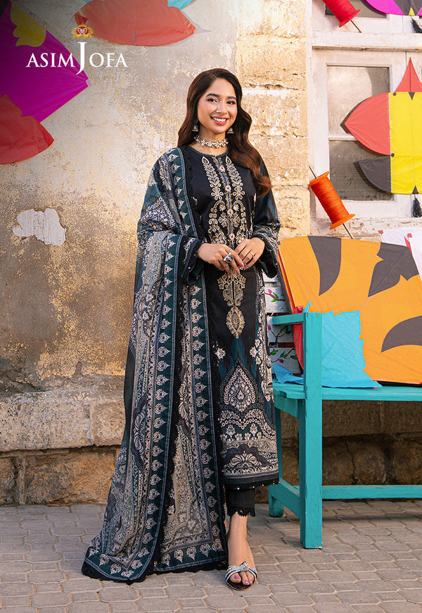 AJARP-10 EMBROIDERED JACQUARD STITCHED 3 PCS