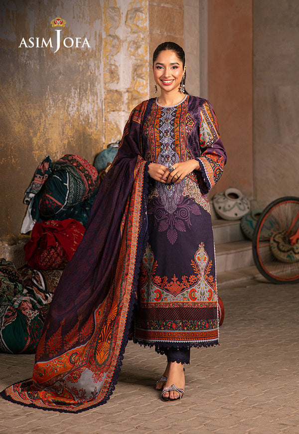 AJAR-12 EMBROIDERED JACQUARD 3 PCS