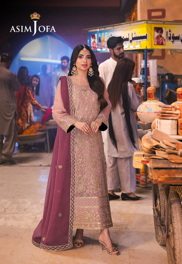 AJKKB-04 EMBROIDERED CHIFFON STITCHED 3 PCS