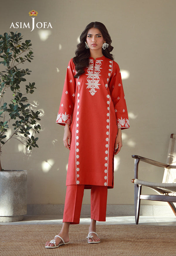 AJPB-147 EMBROIDERED LAWN CHECK 2 PCS M