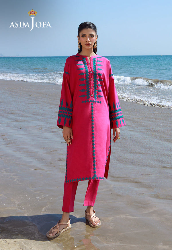 AJPB-148 EMBROIDERED LAWN CHECK 2 PCS M