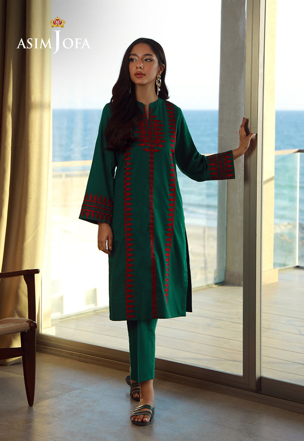 AJPB-150 EMBROIDERED LAWN CHECK 2 PCS M
