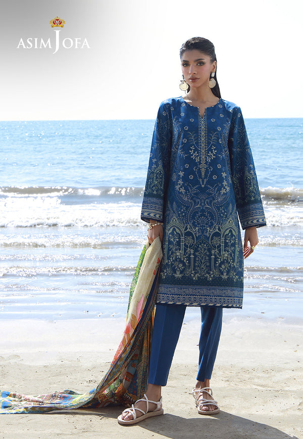 AJPB-154 PRINTED ARABIC LAWN 3 PCS M