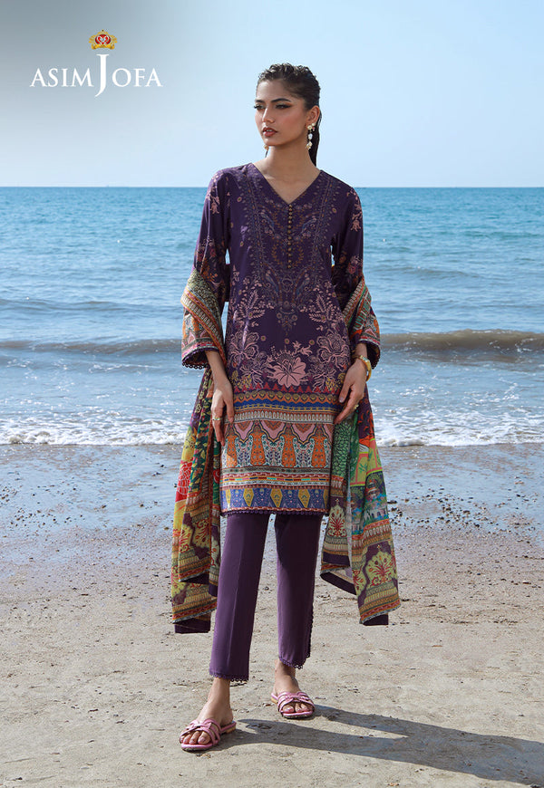 AJPB-156 PRINTED ARABIC LAWN 3 PCS M