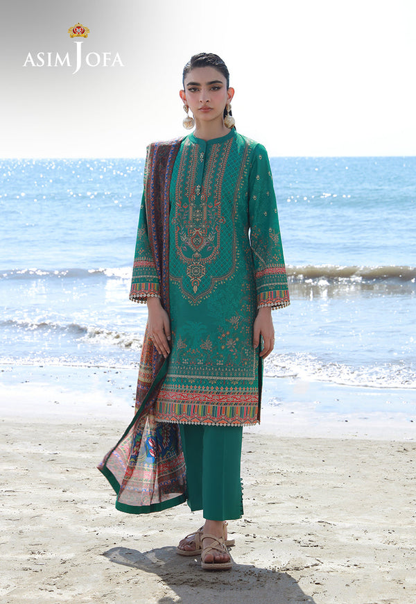 AJPB-157 PRINTED ARABIC LAWN 3 PCS L