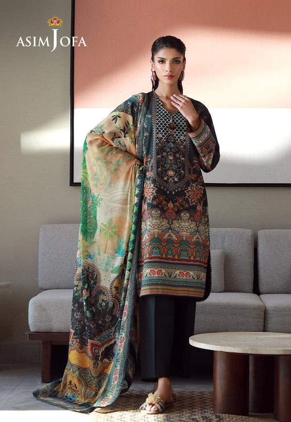 AJPB-158 PRINTED ARABIC LAWN 3 PCS M