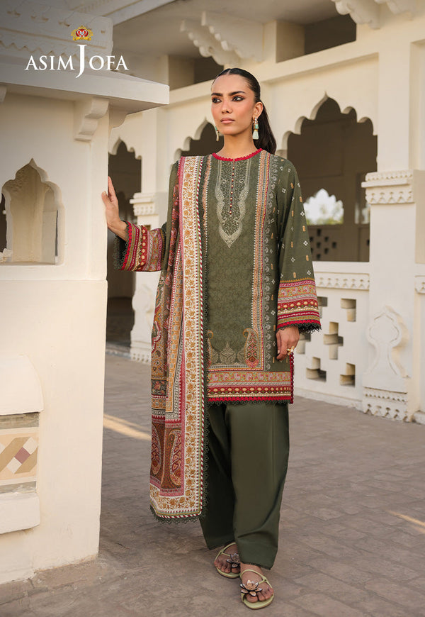 AJUBF-74 DIGITAL PRINTED LAWN 3 PCS