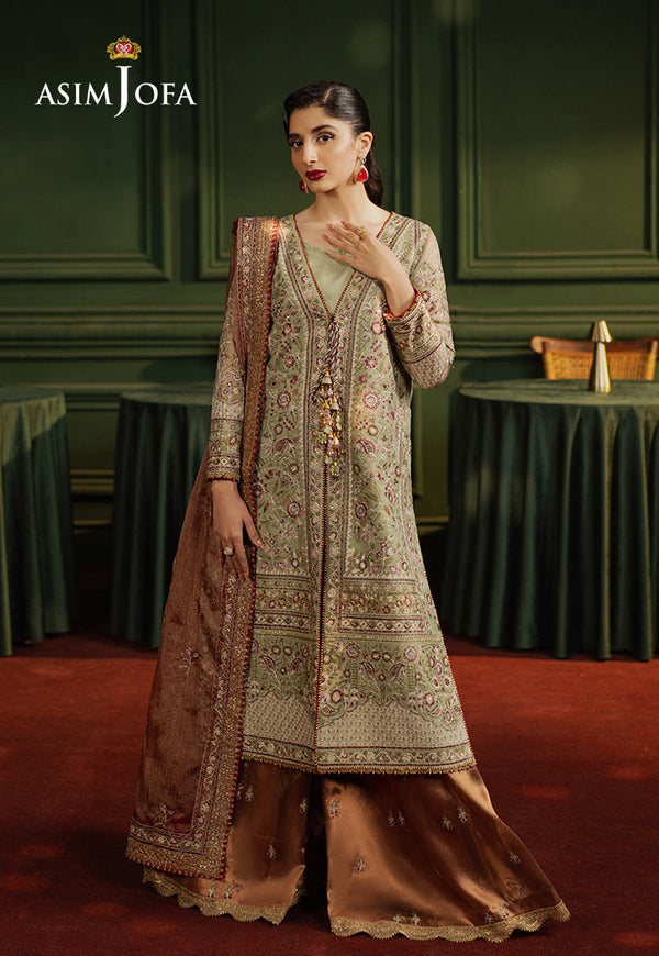 AJPF-35 EMBROIDERED ZARI KOTA SOFT NET 3 PCS