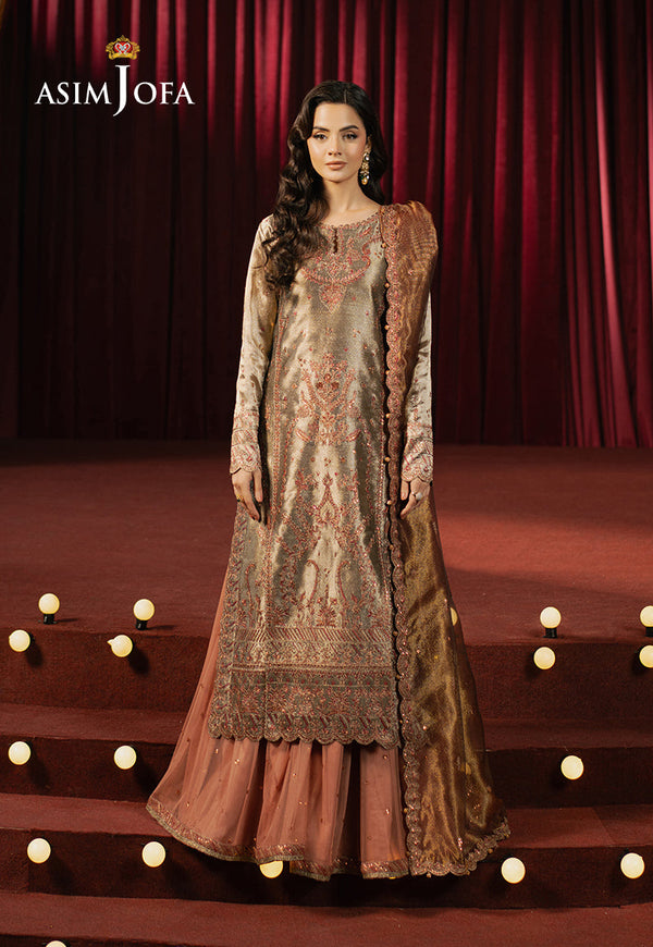AJPF-16 EMBROIDERED ZARI TISSUE 3 PCS