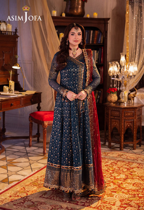 AJCRP-06 EMBROIDERED CHIFFON STITCHED 3 PCS
