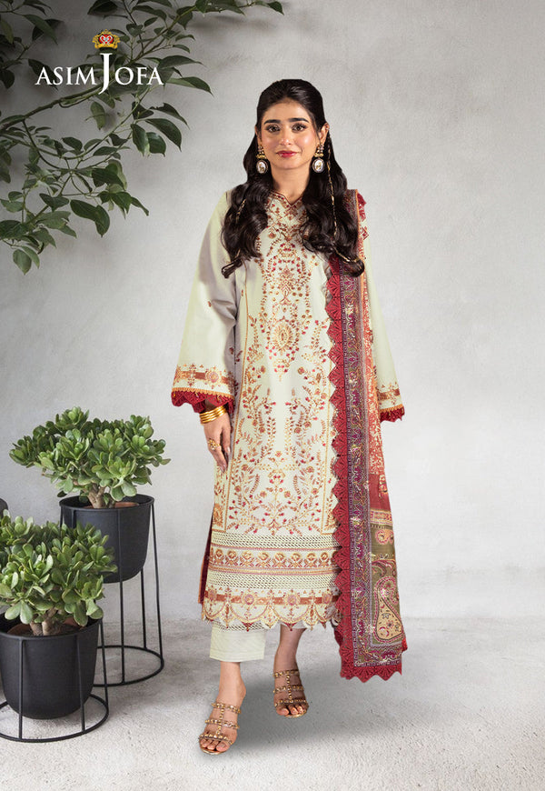 AJRA-09 EMBROIDERED LAWN 3 PCS