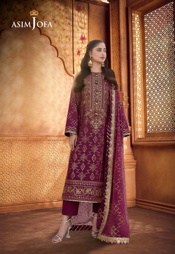 AJCFP-05 EMBROIDERED BOSKI SILK STITCHED 3 PCS