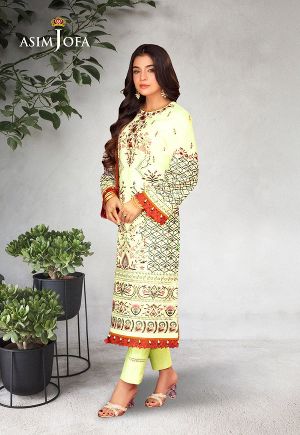 AJRA-15 EMBROIDERED LAWN  3 PCS