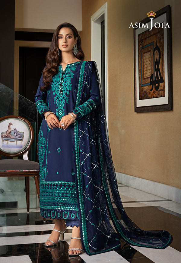 AJRNP-22 EMBROIDERED LAWN STITCHED 3 PCS